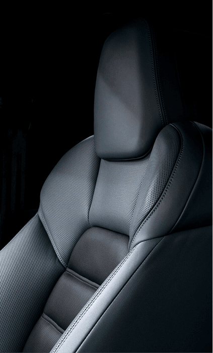 Car interior seat close-up